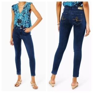 Lilly Pulitzer 29” Eagan High Rise Skinny Jeans Sz 6 EUC